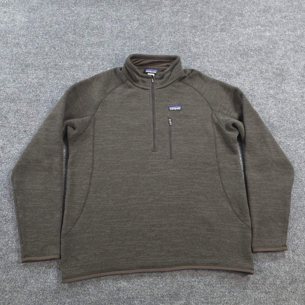 Patagonia Better Sweater Mens XL Brown 1/4 Zip Fleece Pullover Hiking Outdoors